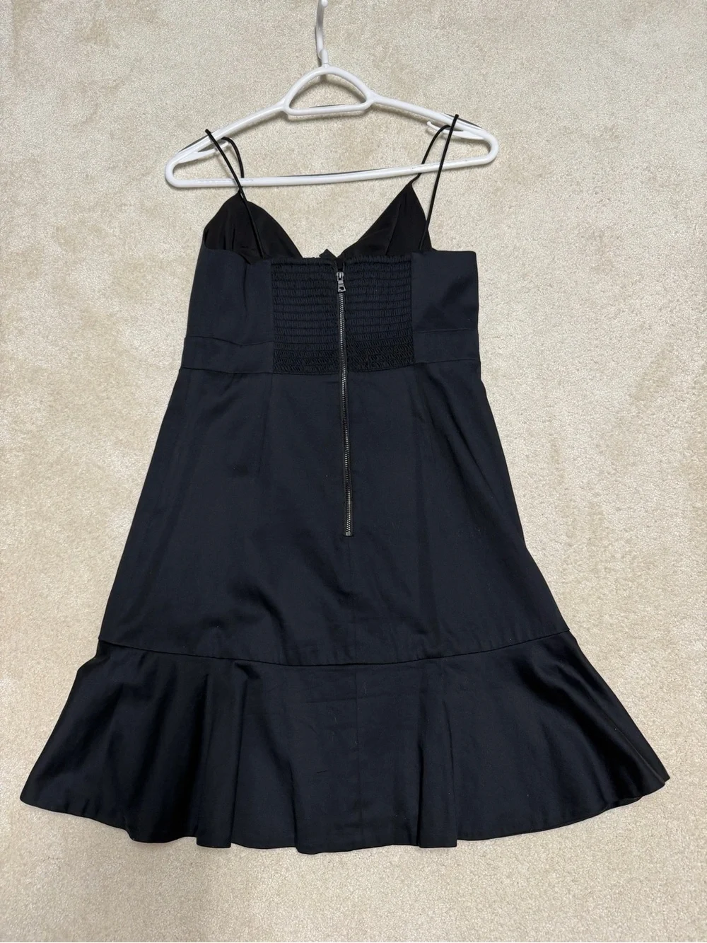 Alice + Olivia Black Spaghetti-Strap Bow-Front Mini Dress